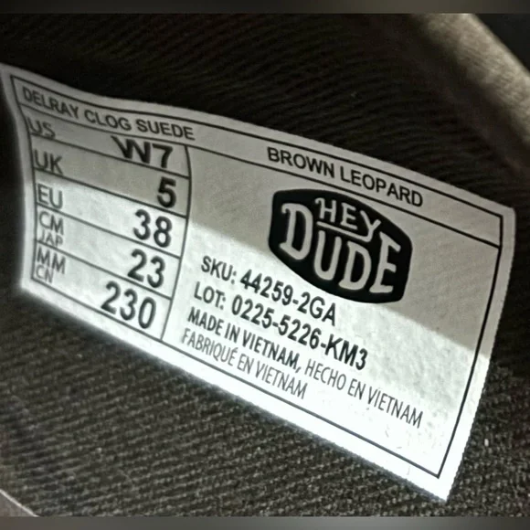 HEYDUDE
DELRAY CLOG SUEDE Wedge sandals brown leapord Print Platform Slingback - Picture 9 of 9